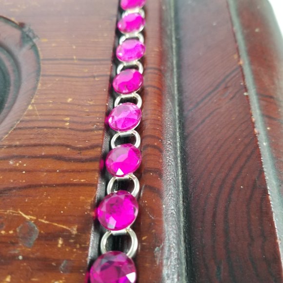 Hot Pink Fuchsia Link Bracelet GIFT Boxed NEW - Picture 2 of 11